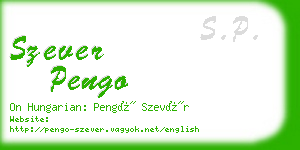 szever pengo business card